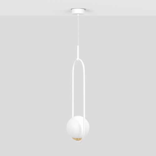 Lampa wisząca biała ze złotym, ozdobnym elementem z serii ARLENA K-5300 Kaja Lighting