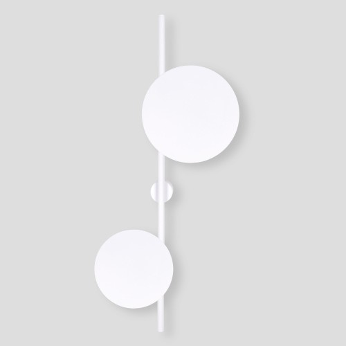 Designerski kinkiet z dwoma kołami biały z serii PERO K-5324 Kaja Lighting