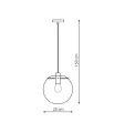 Lampa wisząca PUERTO średnia złota LP-004/1P M GD LIGHT PRESTIGE