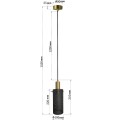 Lampa wisząca Tirana 1xE27 czarna LP-945/1P BK Light Prestige