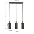 Lampa wisząca Tirana 3xE27 linia czarna LP-945/3L BK Light Prestige