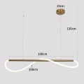Lampa wisząca Meleca S 1xLED LP-2345/1P S BK Light Prestige