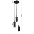 Lampa wisząca Tirana 3xE27 czarna LP-945/3P BK Light Prestige