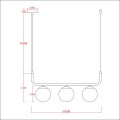Lampa wisząca Alisa 3xE14 złota/biała LP-005/3L GD Light Prestige