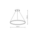 Lampa wisząca Ring średni CCT 1xLED czarny LP-909/1P M BK CCT Light Prestige