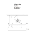 Plafon Georgia 1xLED biały LP-049/1C WH CCT Light Prestige