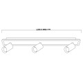 Spot Parma 3 3xGU10 + 1xLED CCT czarny LP-0612/3WS BK Light Prestige