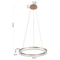Lampa wisząca Midway Cristal mała triangle 1xLED LP-033/1P S GD Cristal Triangle Light Prestige