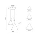 CONO MIX LAMPA WISZĄCA 3 SML 6633 TK Lighting