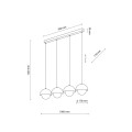 BONO BEIGE LAMPA WISZĄCA 4 LISTWA 10213 TK Lighting