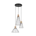 MODESTO WOOD SOSNA LAMPA WISZĄCA 3 KOŁO 10188 TK Lighting