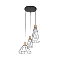 MODESTO WOOD SOSNA LAMPA WISZĄCA 3 KOŁO 10188 TK Lighting