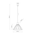 MODESTO BLACK LAMPA WISZACA 1 10160 TK Lighting