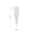 PIANO BLACK GOLD LAMPA WISZACA 10 10118 TK Lighting