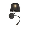 MAJA BLACK KINKIET  + USB 10203 TK Lighting