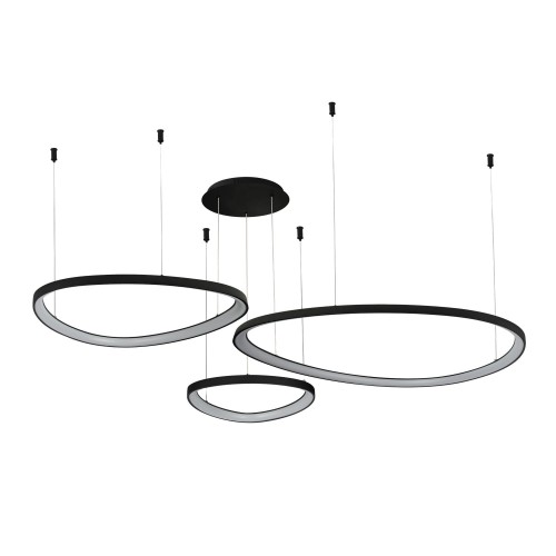 Lampa wisząca AMANDA PENDANT 42+62+82 CCT SWITCH 3-STEP DIMM BK AZ5774 AZzardo