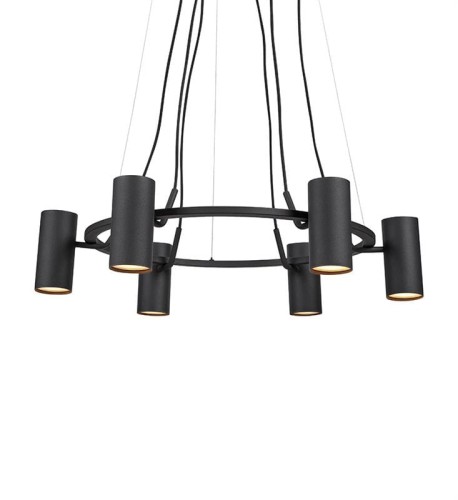 PORTO Wisząca 6L Czarny 107357 Markslojd