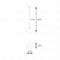 Lampa wisząca zwis OMI Czarny, na źródło G9 do jadalni nad stół - 1182 Zuma Line