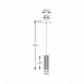 Lampa wisząca zwis z serii CALLY złoty, LED 8W 2700-6000K - MD3147-1A-3GT Zuma Line