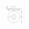 Lampa sufitowa ring MALU czarno złota, LED 37W 2700-6000K - MX3689-1L-3BGT Zuma Line