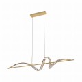 Lampa wisząca złota z kryształkami ATHESA, LED 26W 2700-6000K - MD3170-1-3GT Zuma Line