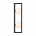Kinkiet ścienny PIRO kolor czarny, szklane klosze, 2*G9 + LED 13W 3000-6000K- MB3115-2-3BT Zuma Line