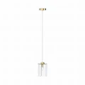 Lampa wisząca do sypialni NIRA złote elementy, szklany klosz, źródło 1*E14 - MD3523-1-EGN Zuma Line