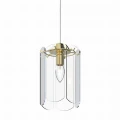Lampa wisząca do sypialni NIRA złote elementy, szklany klosz, źródło 1*E14 - MD3523-1-EGN Zuma Line