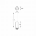 Lampa wisząca do sypialni NIRA złote elementy, szklany klosz, źródło 1*E14 - MD3523-1-EGN Zuma Line