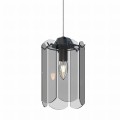 Lampa wisząca zwis NIRA, dymiony szklany klosz, źródło 1*E14 - MD3523-1-EBCN Zuma Line