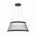 Lampa wisząca z drucianym kloszem BALU kolor czarny, LED 53W 2700-6000K - MD3328-2M-3BT Zuma Line