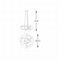 Lampa wisząca NISYRO złoto czarna, źródło z ośmioma alabastrowymi szklanymi kloszami na G9 - MD4922-8-EBGN Zuma Line