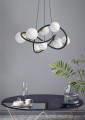 Lampa wisząca NISYRO złoto czarna, źródło z ośmioma alabastrowymi szklanymi kloszami na G9 - MD4922-8-EBGN Zuma Line