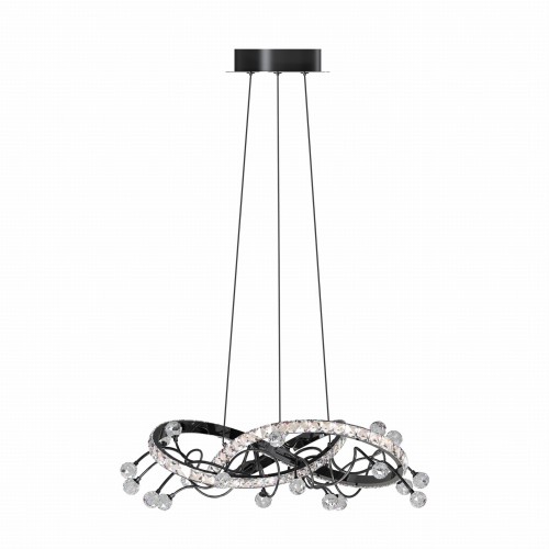 Lampa dekoracyjna wisząca kryształowa MAIA kolor Czarny, LED 25W 2700-6000K - MD3481-1S-3BCT Zuma Line