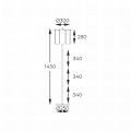 Lampa podłogowa złota 145 cm NIRA, szklany klosz, 3*E14 do stylowego salonu - ML3523-3-EGN Zuma Line