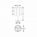 Lampa nocna NIRA, elegancki złoty kolor, szklany klosz w stylu glamour - MT3523-3S-EGN Zuma Line