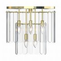 Lampa sufitowa NIRA kolor złoty ze szklanymi elementami, do salonu 8*E14 - MX3523-8M-EGN Zuma Line