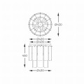Lampa sufitowa NIRA kolor złoty ze szklanymi elementami, do salonu 8*E14 - MX3523-8M-EGN Zuma Line