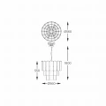 Elegancka lampa wisząca z szklanym kloszem NIRA czarna, do stylowego salonu - MD3523-14L-EBCN Zuma Line