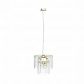 Lampa wisząca NIRA kolor Złoty z dwupoziomowym szklanym kloszem, 8*E14 - MD3523-8M-EGN Zuma Line