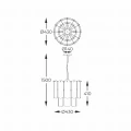 Lampa wisząca NIRA kolor Złoty z dwupoziomowym szklanym kloszem, 8*E14 - MD3523-8M-EGN Zuma Line