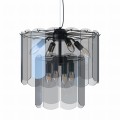 Lampa wisząca z rodziny NIRA kolor czarny, do salonu w stylu glamour - MD3523-8M-EBCN Zuma Line