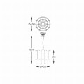 Lampa wisząca z rodziny NIRA kolor czarny, do salonu w stylu glamour - MD3523-8M-EBCN Zuma Line