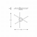 Lampa sufitowa LAUTARO czarna, trzy ramiona LED 18W 3000K - 1006 Zuma Line