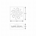 Lampa sufitowa SPRING czarno-złota z kryształkami, motyw kwiatu na 4*G9 - C0578-04A-B5TF Zuma Line