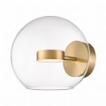 Nowoczesny kinkiet ENCELADUS złoty, z szklanym przezroczystym kloszem, LED 5W 3000K - W0428-01D-L4AC Zuma Line