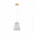 Nowoczesny zwis lampa wisząca BACH złota, z transparentnym szklanym kloszem - P0547-01H-F9AC Zuma Line