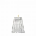 Nowoczesny zwis lampa wisząca BACH złota, z transparentnym szklanym kloszem - P0547-01H-F9AC Zuma Line