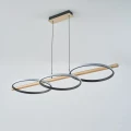 Lampa wisząca z ledowymi okręgami do jadalni ALMERIA kolor Czarny, LED 35W 3000K - MD3913-3-3BWLT Zuma Line