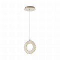 Dekoracyjny zwis Led z kryształkami GIRONA kolor złoty, moc 10W 3000K - MD3713-1-3GT Zuma Line